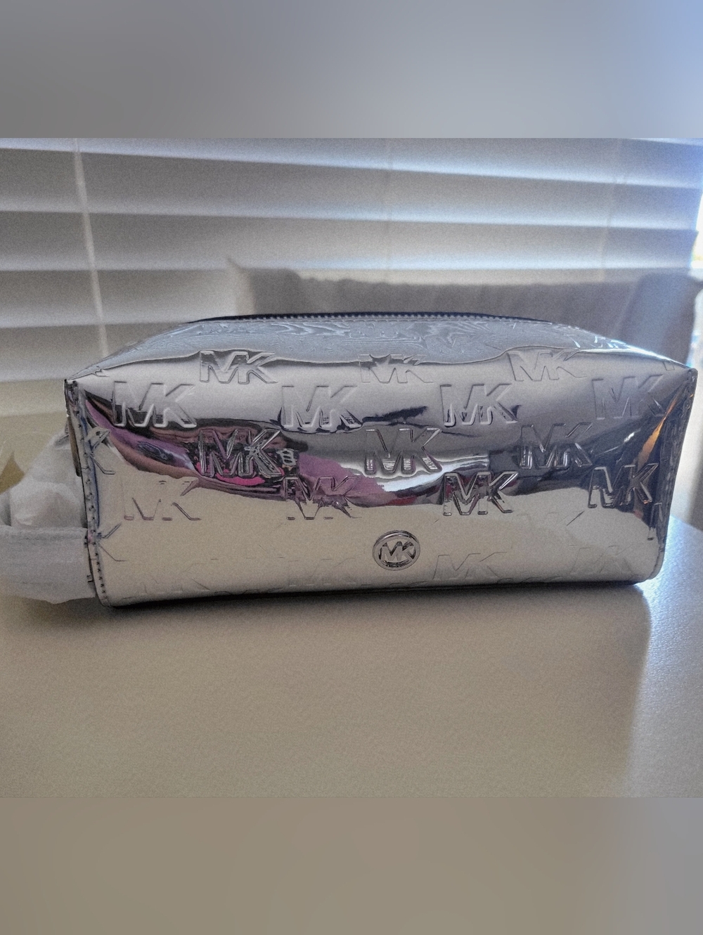 Michael Kors Silver Jet Set Cosmetic Pouch